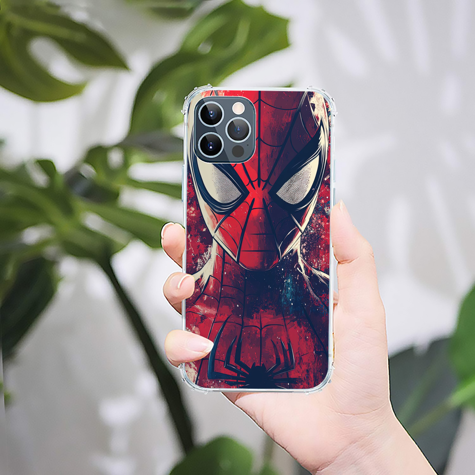 （画像用） Spider Man スパイダーマン 【iPhone 12シリーズ対応】透明スマホケース（クリアソフトケース）